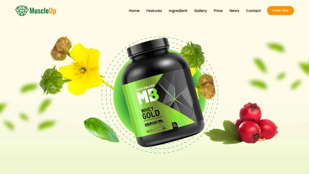 Muscleup- Supplement Landing Page Elementor
